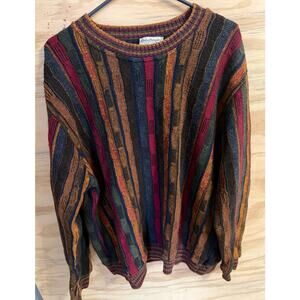 Vtg Men's Coogi Style Norm Thompson Sweater Italy Merino Wool XL Knit
